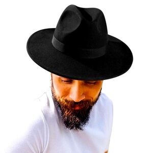 FURTALK Hat for Men and Women -Adj. 100% Australian Wool Felt Wide Brim Hat - M